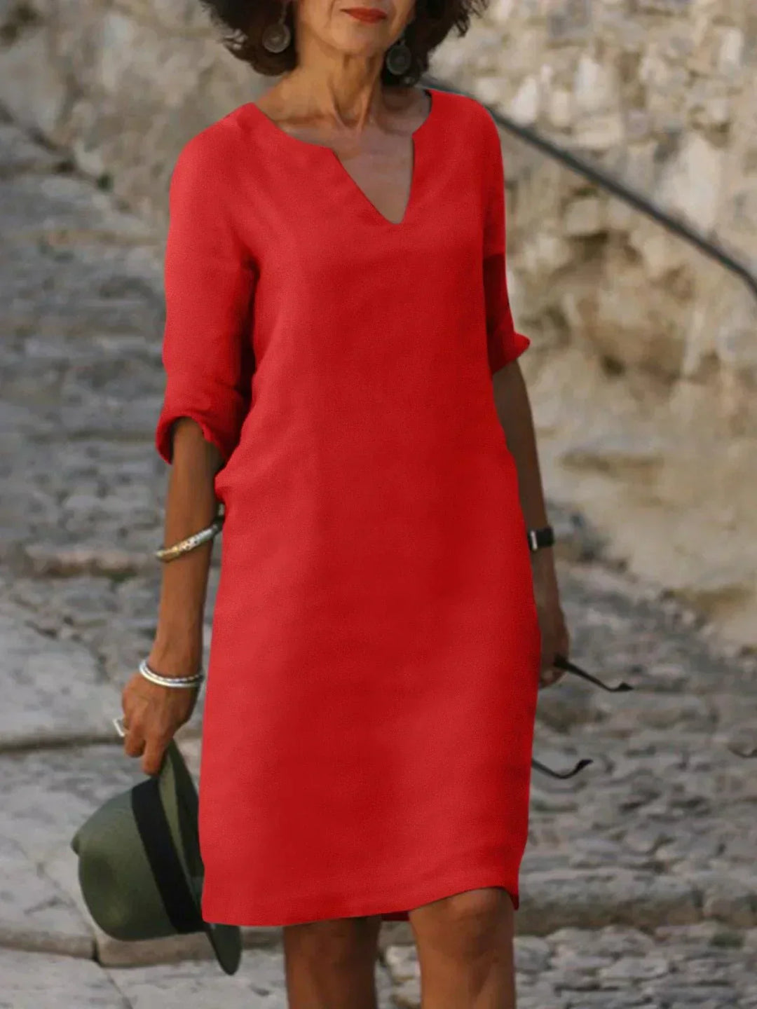Skylar Elegant Dress with V-Neck