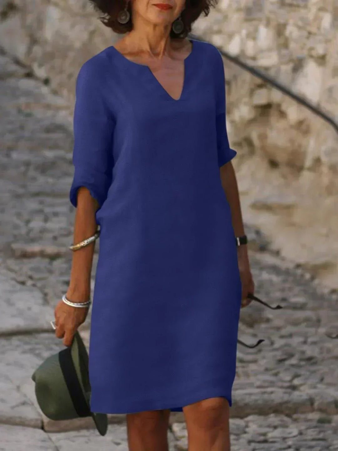 Skylar Elegant Dress with V-Neck