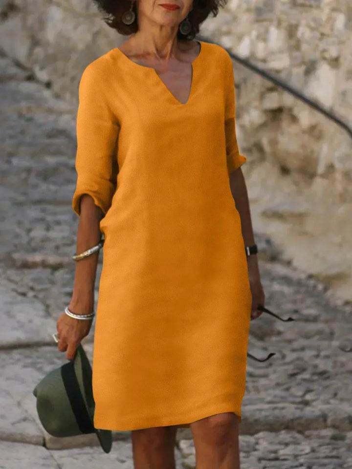 Skylar Elegant Dress with V-Neck