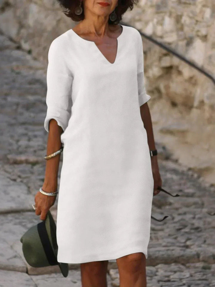 Skylar Elegant Dress with V-Neck