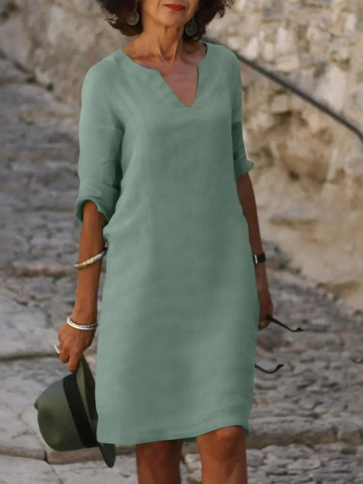 Skylar Elegant Dress with V-Neck