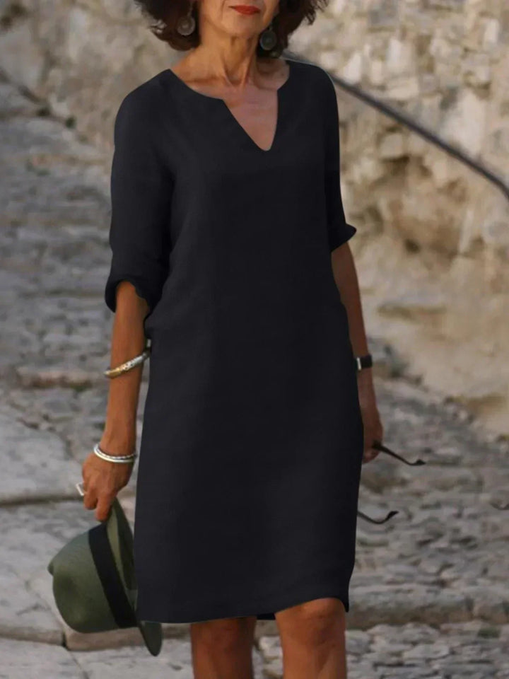 Skylar Elegant Dress with V-Neck