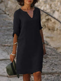 Skylar Elegant Dress with V-Neck