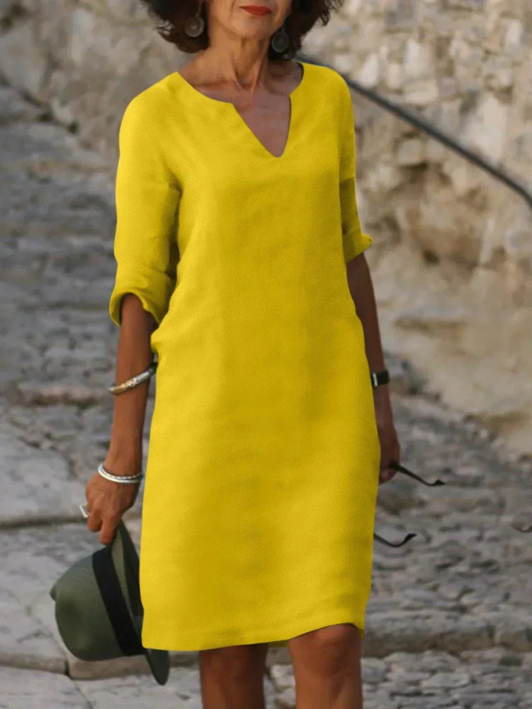 Skylar Elegant Dress with V-Neck