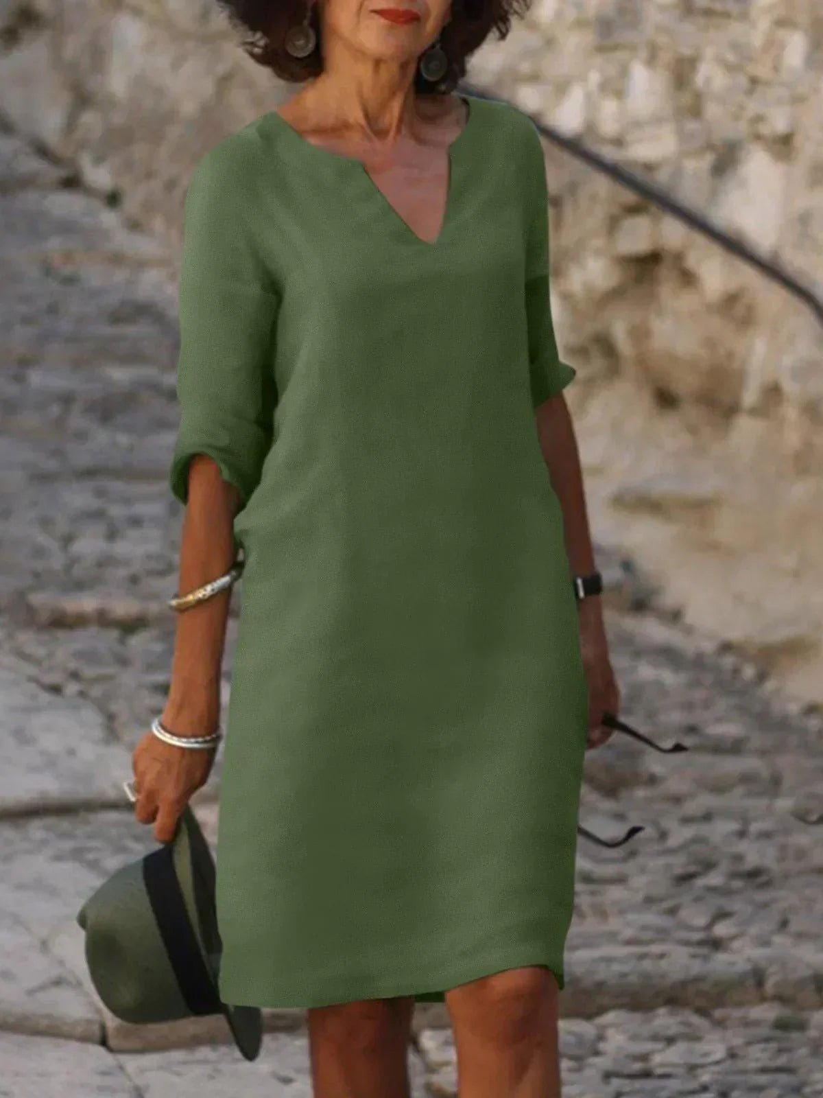 Skylar Elegant Dress with V-Neck