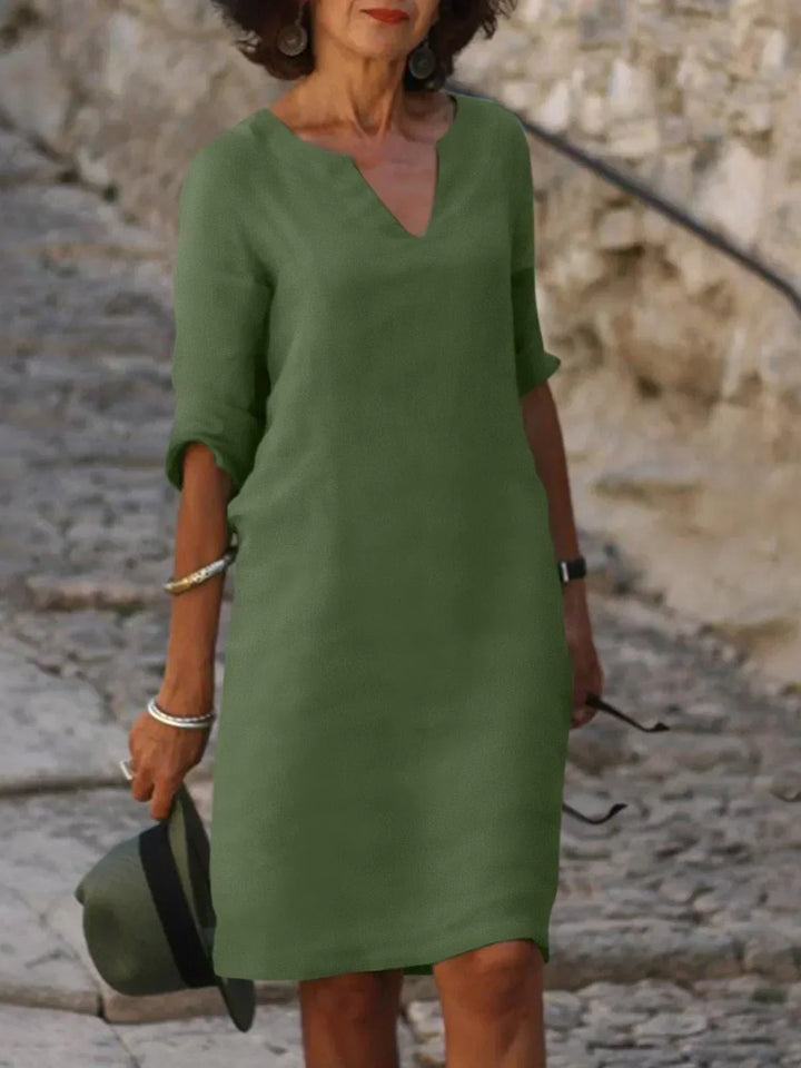 Skylar Elegant Dress with V-Neck