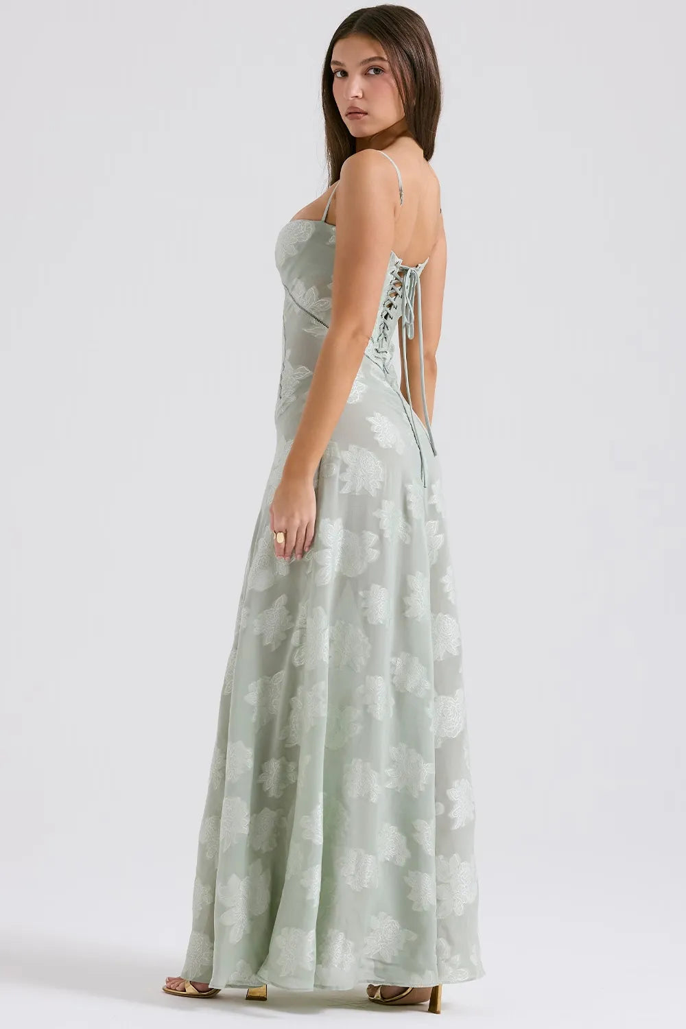 Gretchen Long Summer Dress with Open Back and Adjustable Straps
