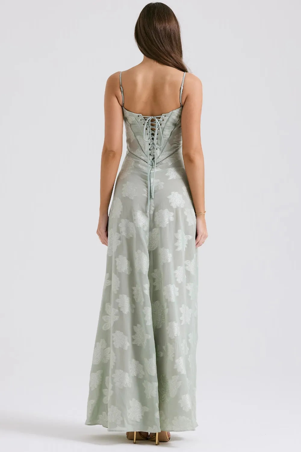 Gretchen Long Summer Dress with Open Back and Adjustable Straps