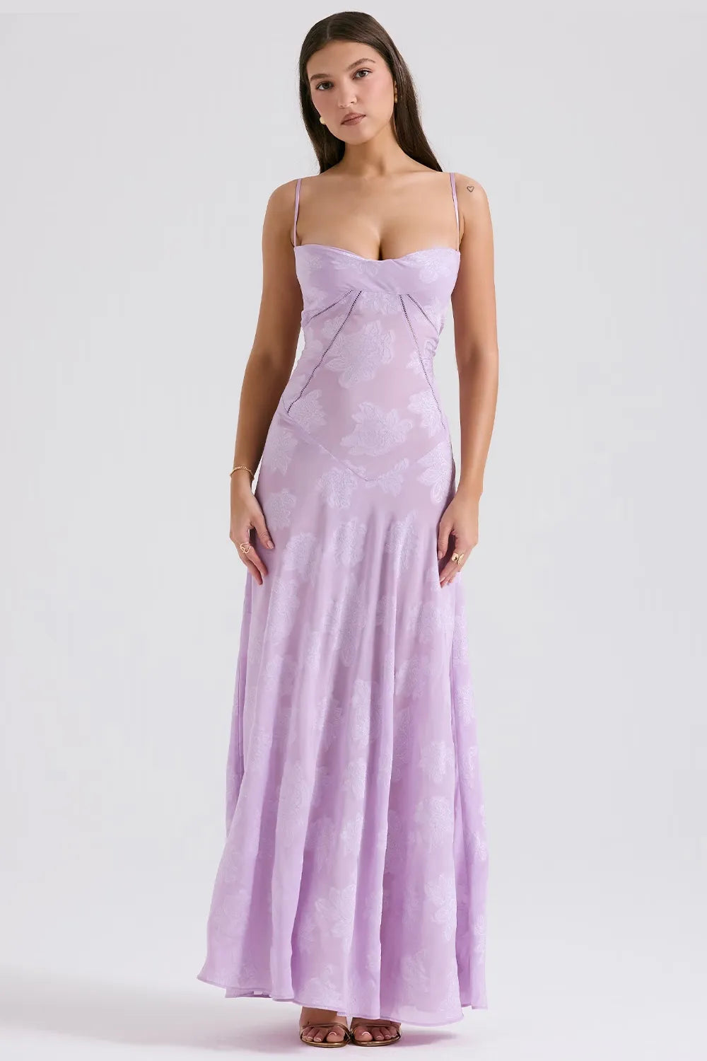 Gretchen Long Summer Dress with Open Back and Adjustable Straps