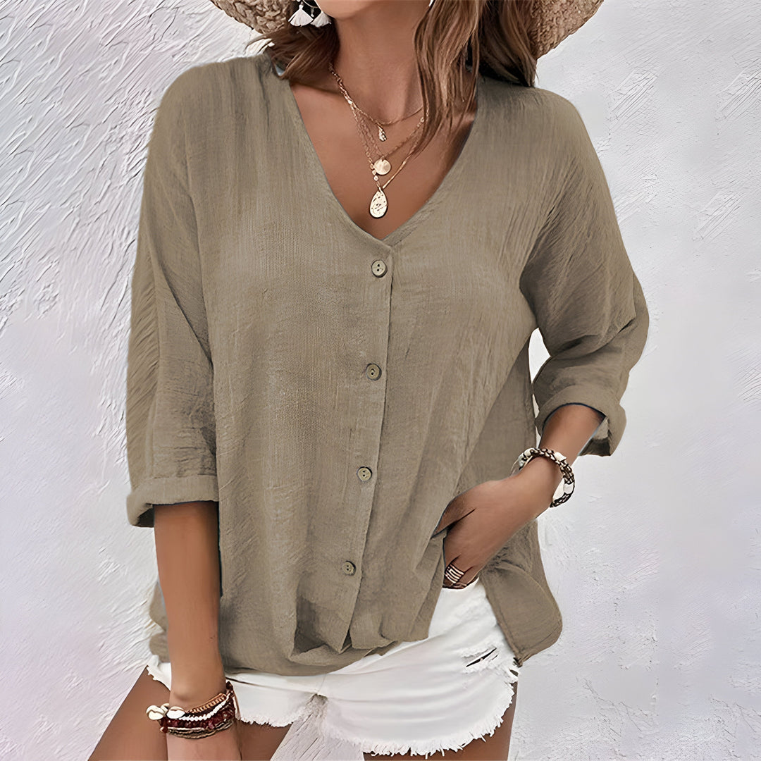 Marcia Relaxed Button Up Blouse