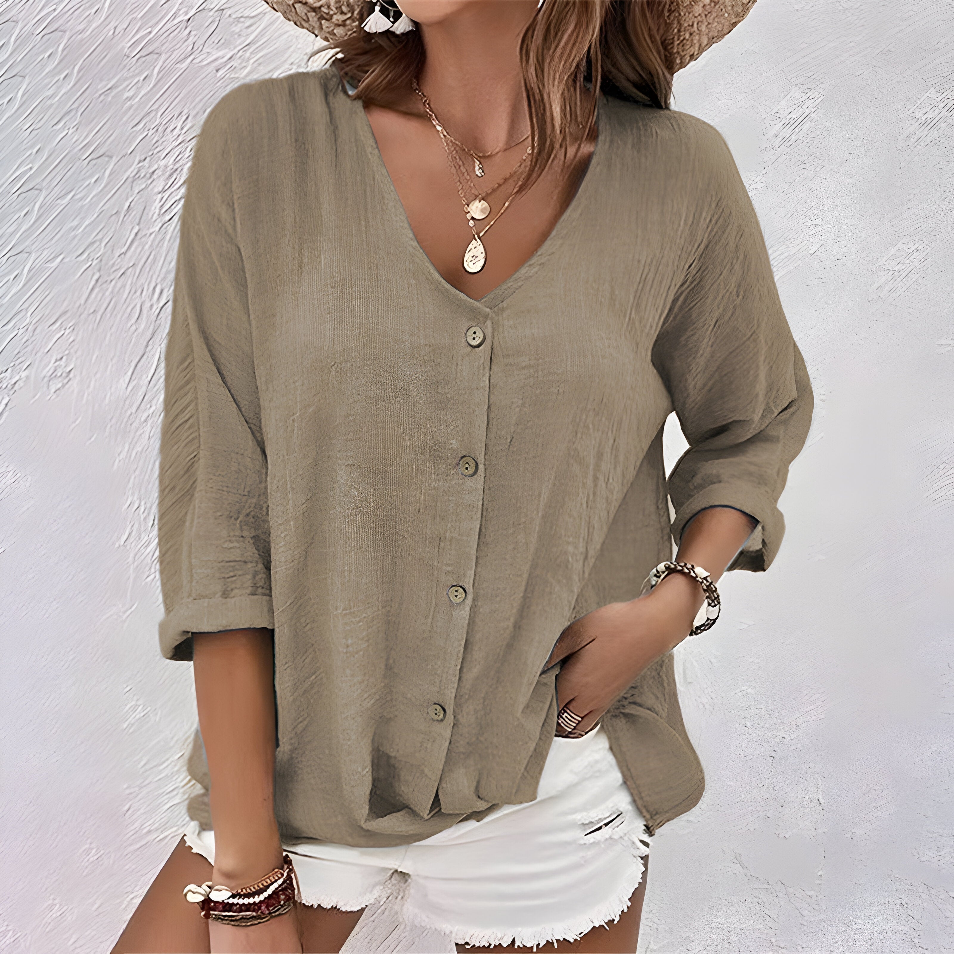 Marcia Relaxed Button Up Blouse