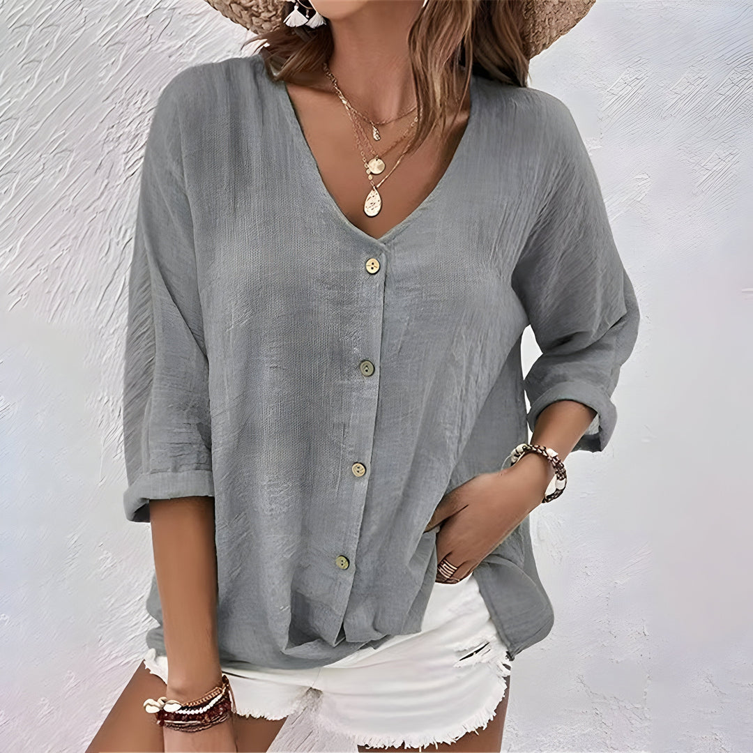 Marcia Relaxed Button Up Blouse