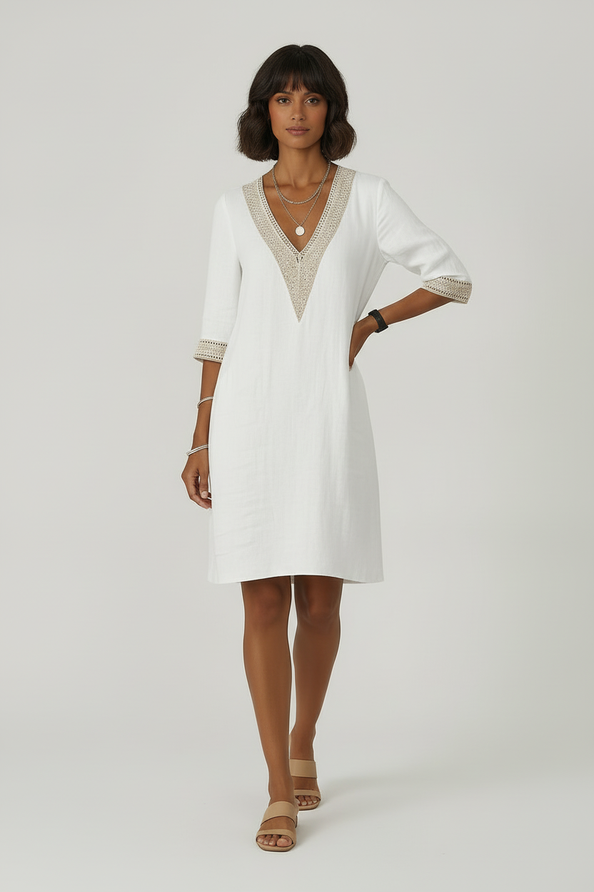 Women’s Linen Summer Dress | Breathable Midi Style | Effortless Fit