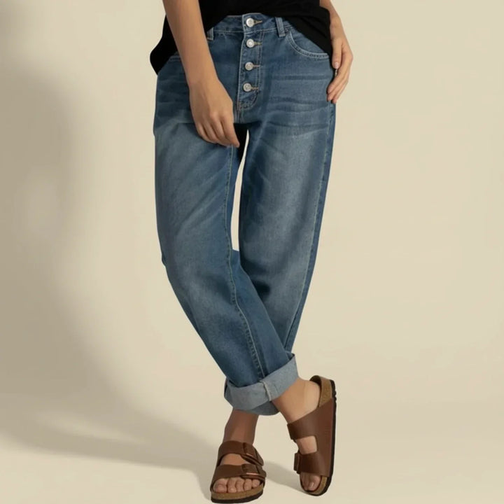 Caroline High-Waisted Button Fly Jeans