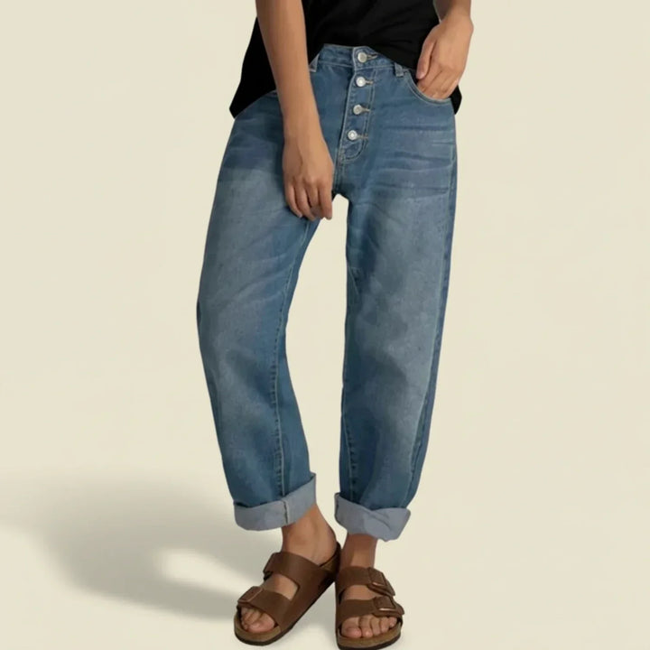 Caroline High-Waisted Button Fly Jeans