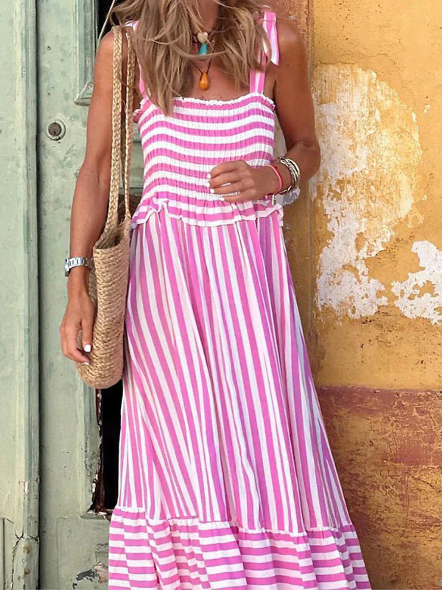 Emilia Elegant Striped Summer Dress