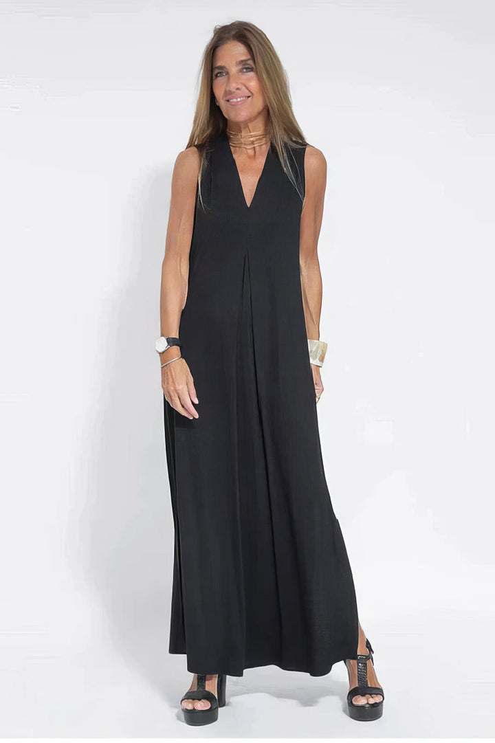 Juno Elegant Long Dress with Coordinated Cardigan