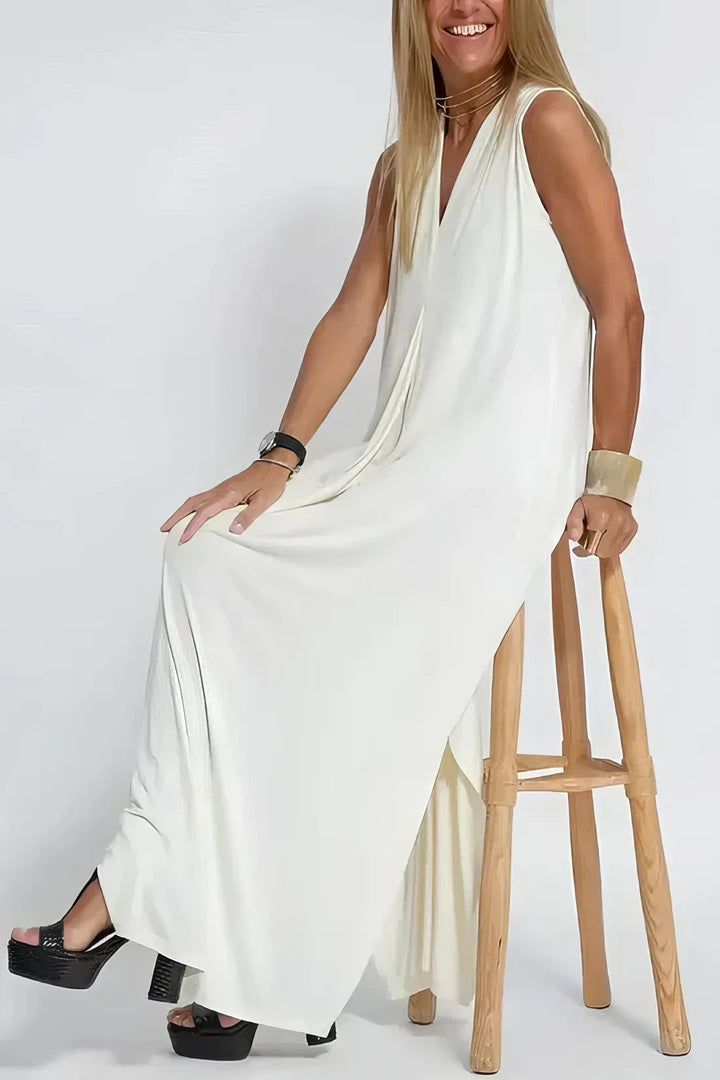 Juno Elegant Long Dress with Coordinated Cardigan