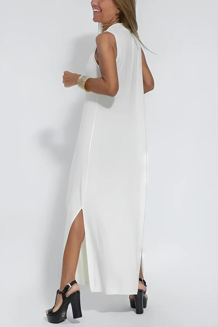 Juno Elegant Long Dress with Coordinated Cardigan