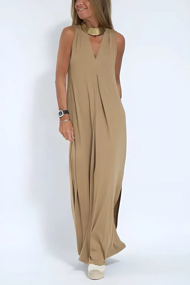 Juno Elegant Long Dress with Coordinated Cardigan