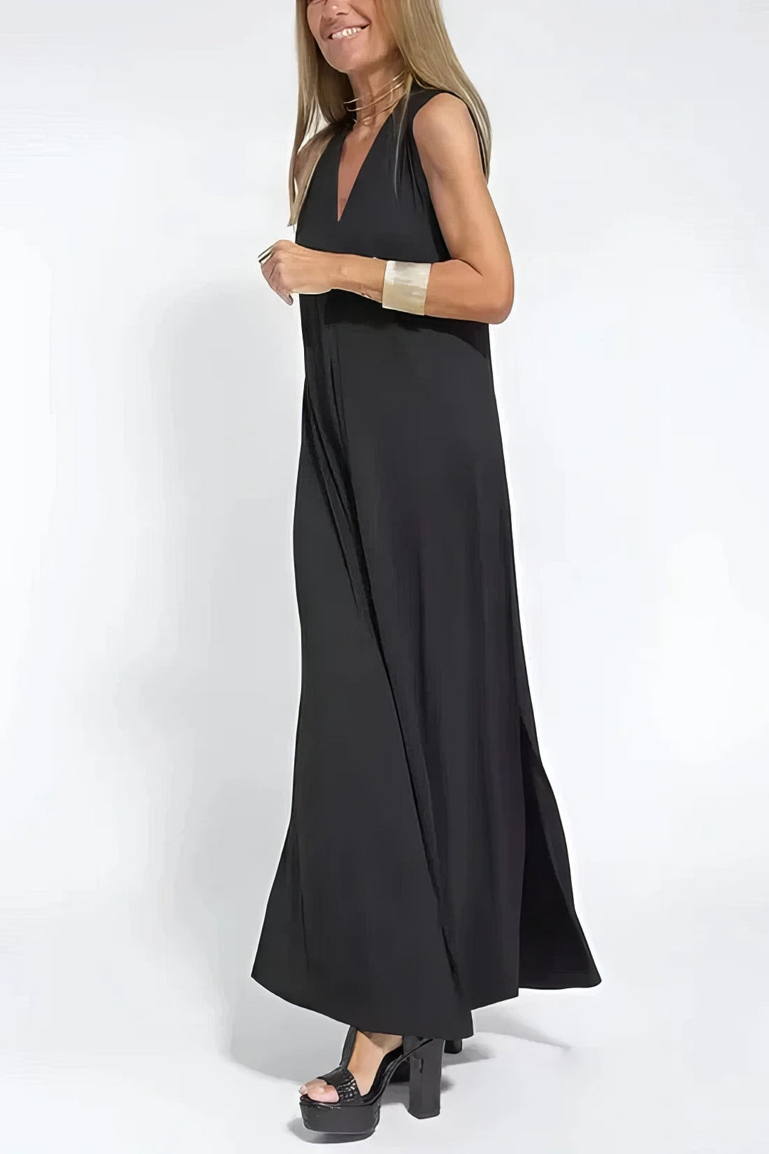 Juno Elegant Long Dress with Coordinated Cardigan