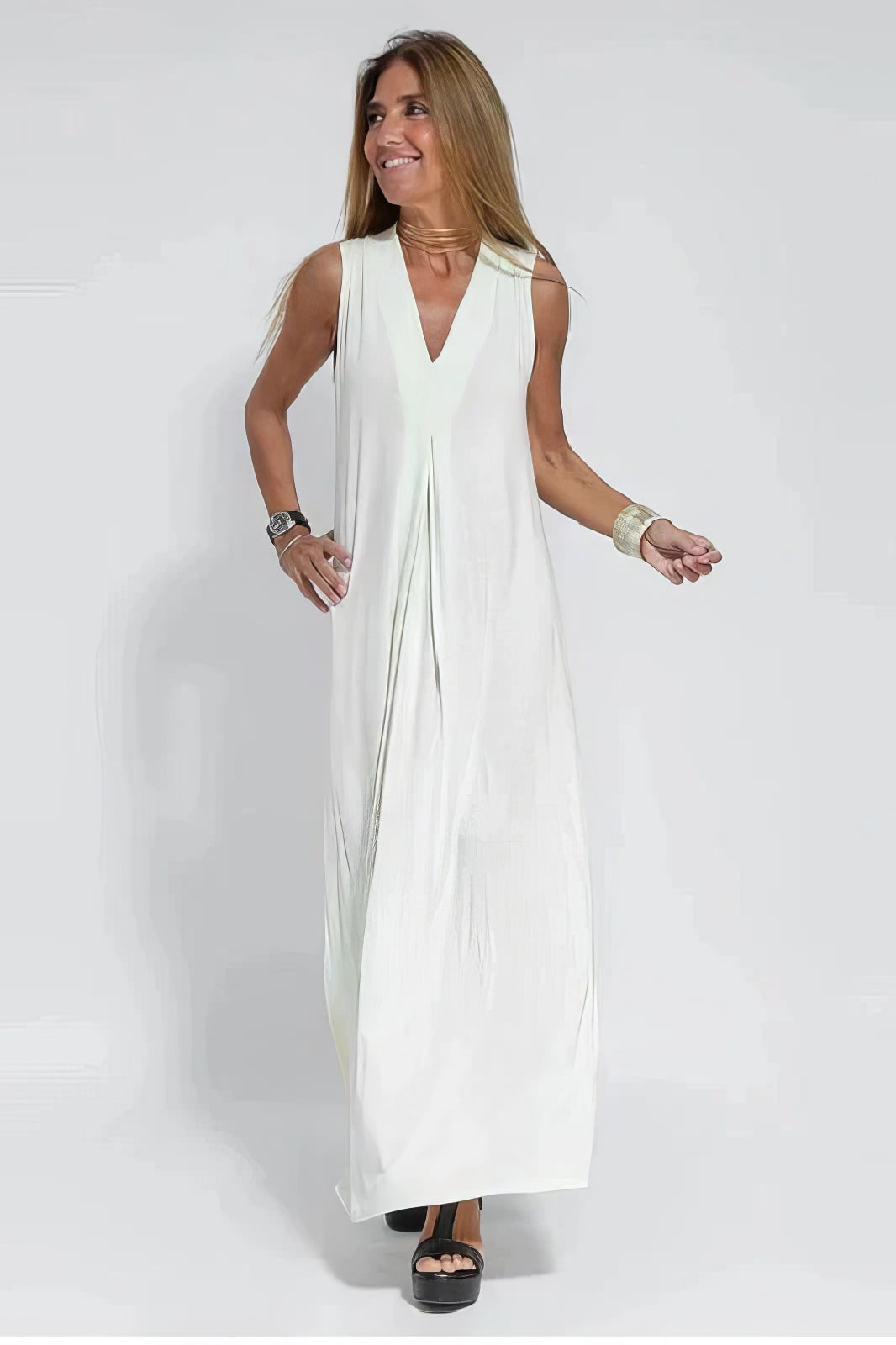 Juno Elegant Long Dress with Coordinated Cardigan